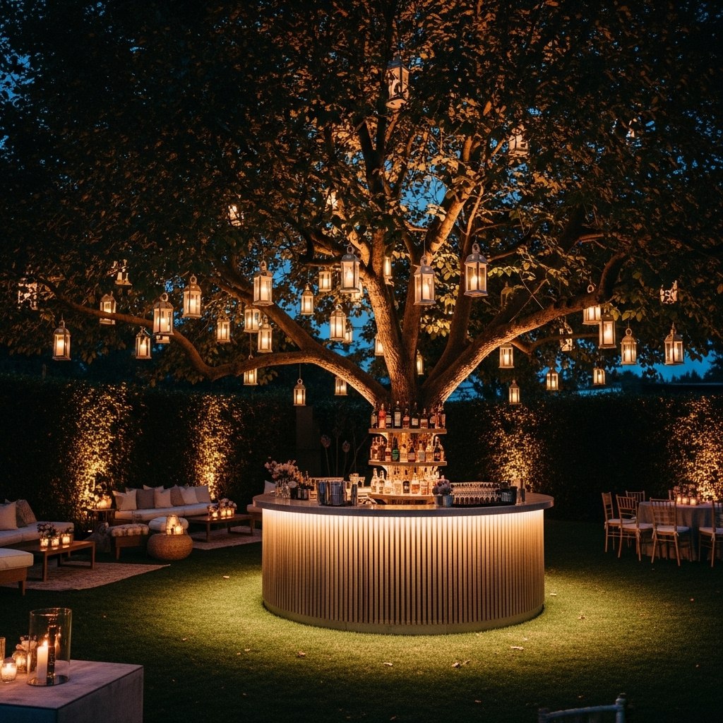 Bar with Lights in Trees